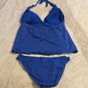 Mossimo Supply Co. Blue Halter Swim Top